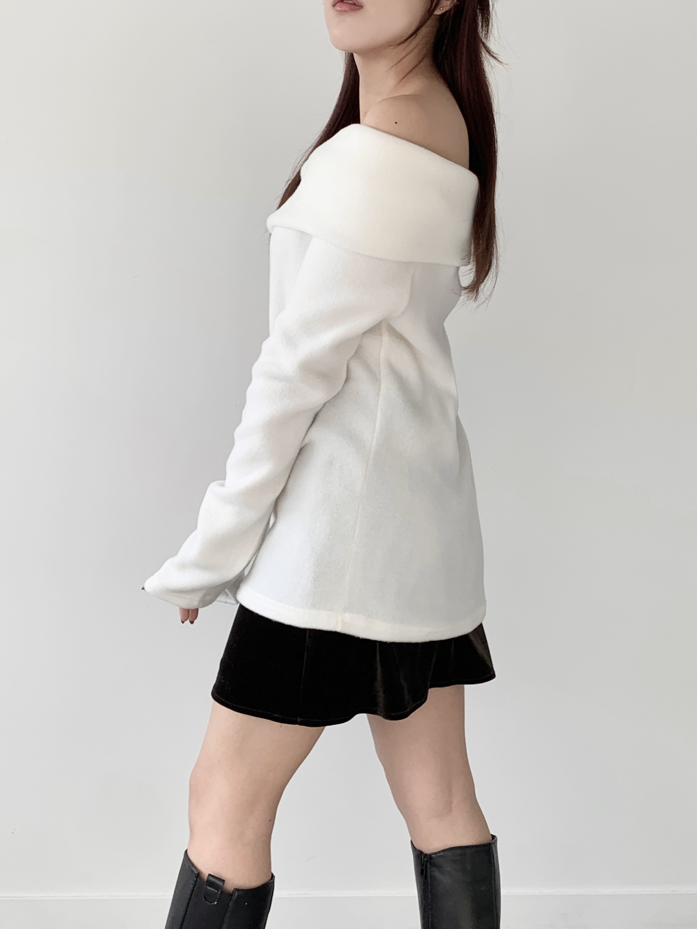 両起毛オフショルロングTシャツ | 詳細画像4