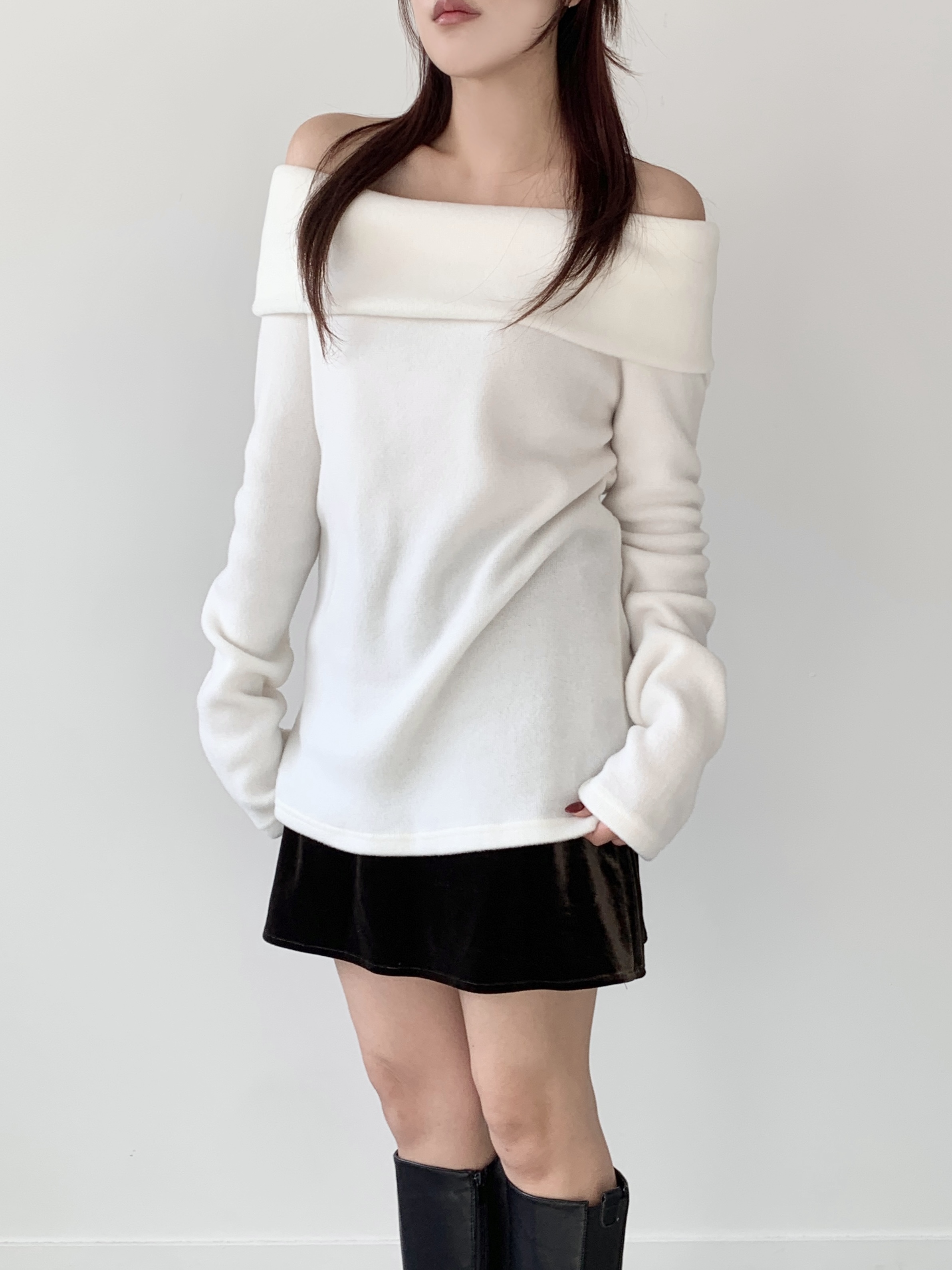 両起毛オフショルロングTシャツ | 詳細画像5