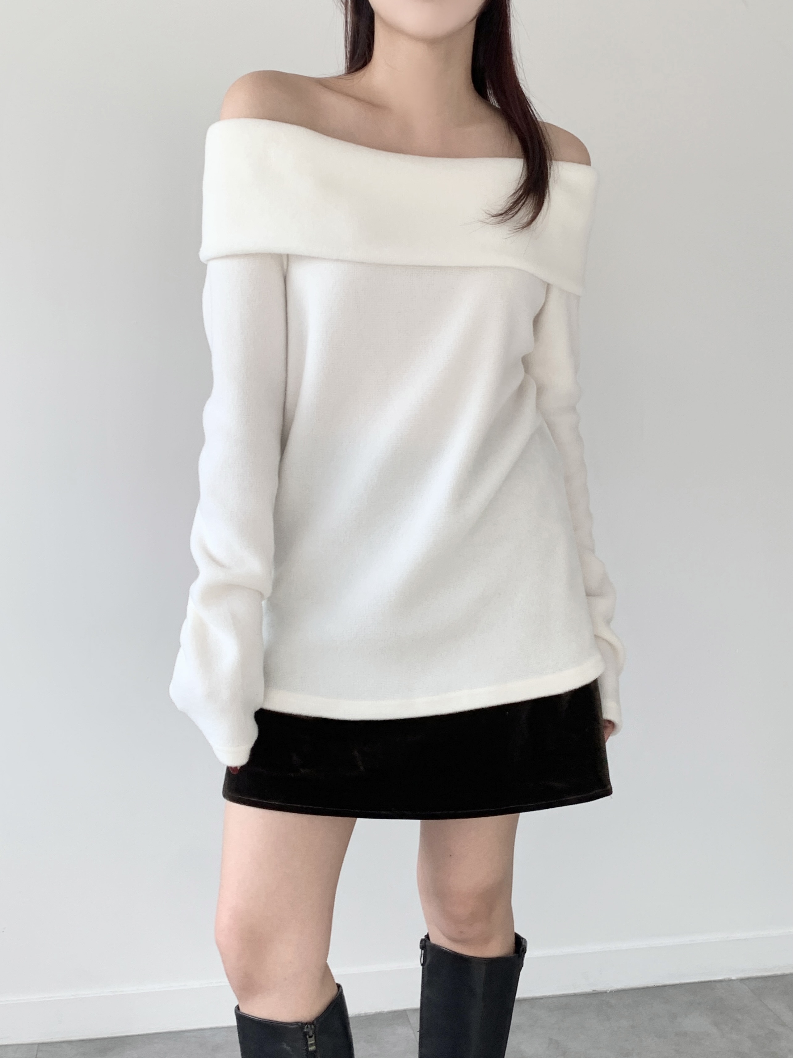 両起毛オフショルロングTシャツ | 詳細画像7