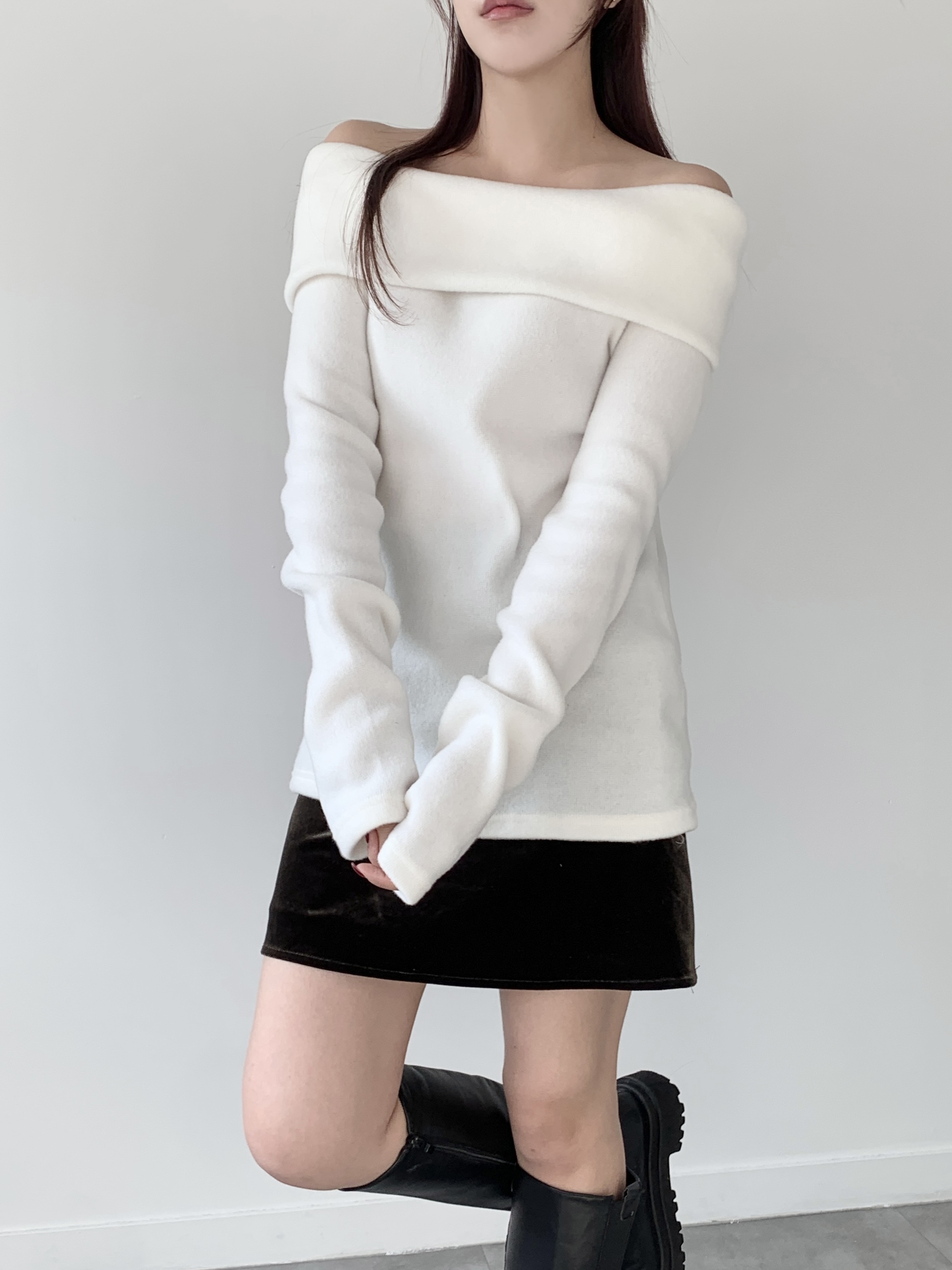 両起毛オフショルロングTシャツ | 詳細画像9