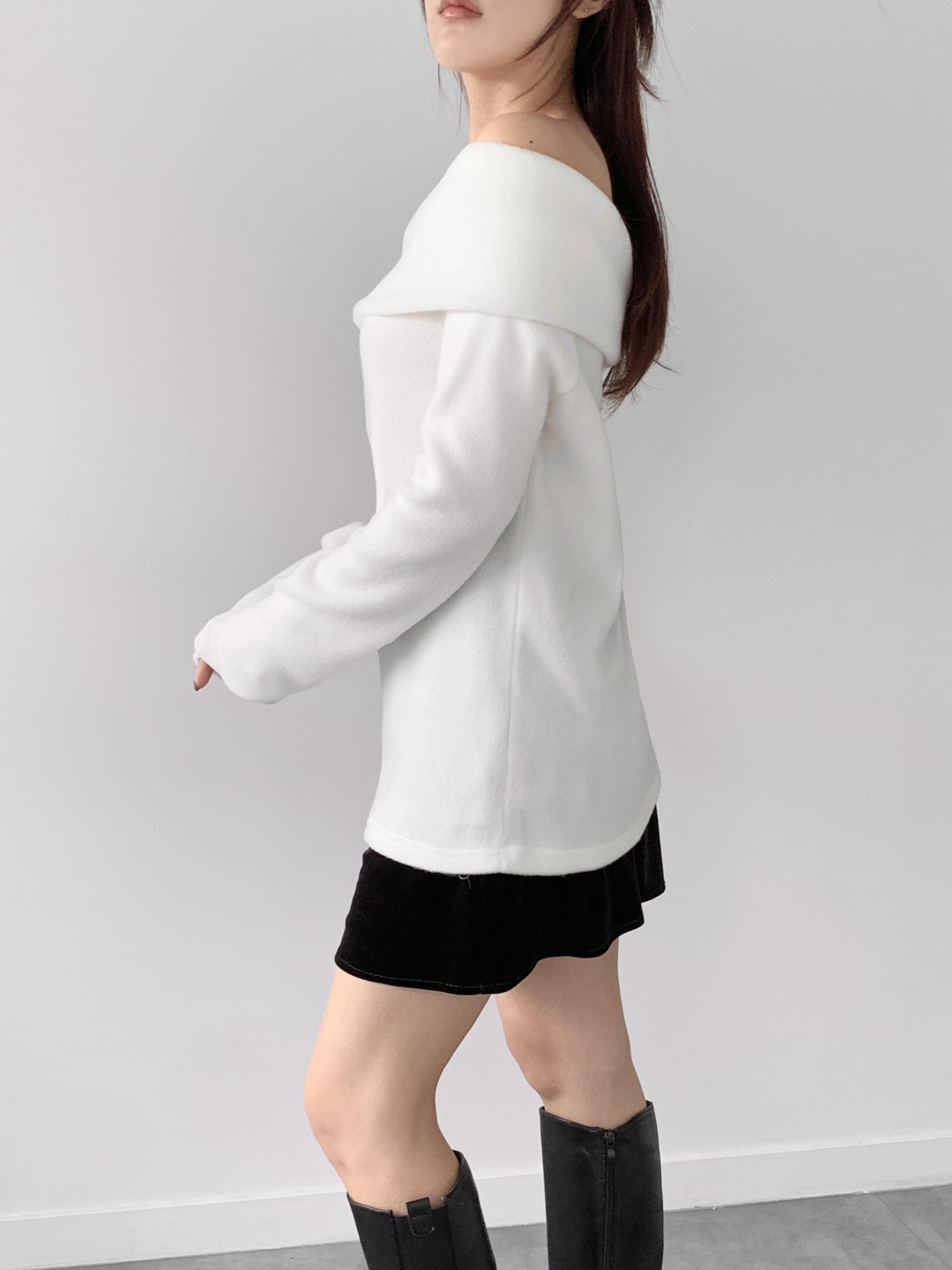 両起毛オフショルロングTシャツ | 詳細画像12