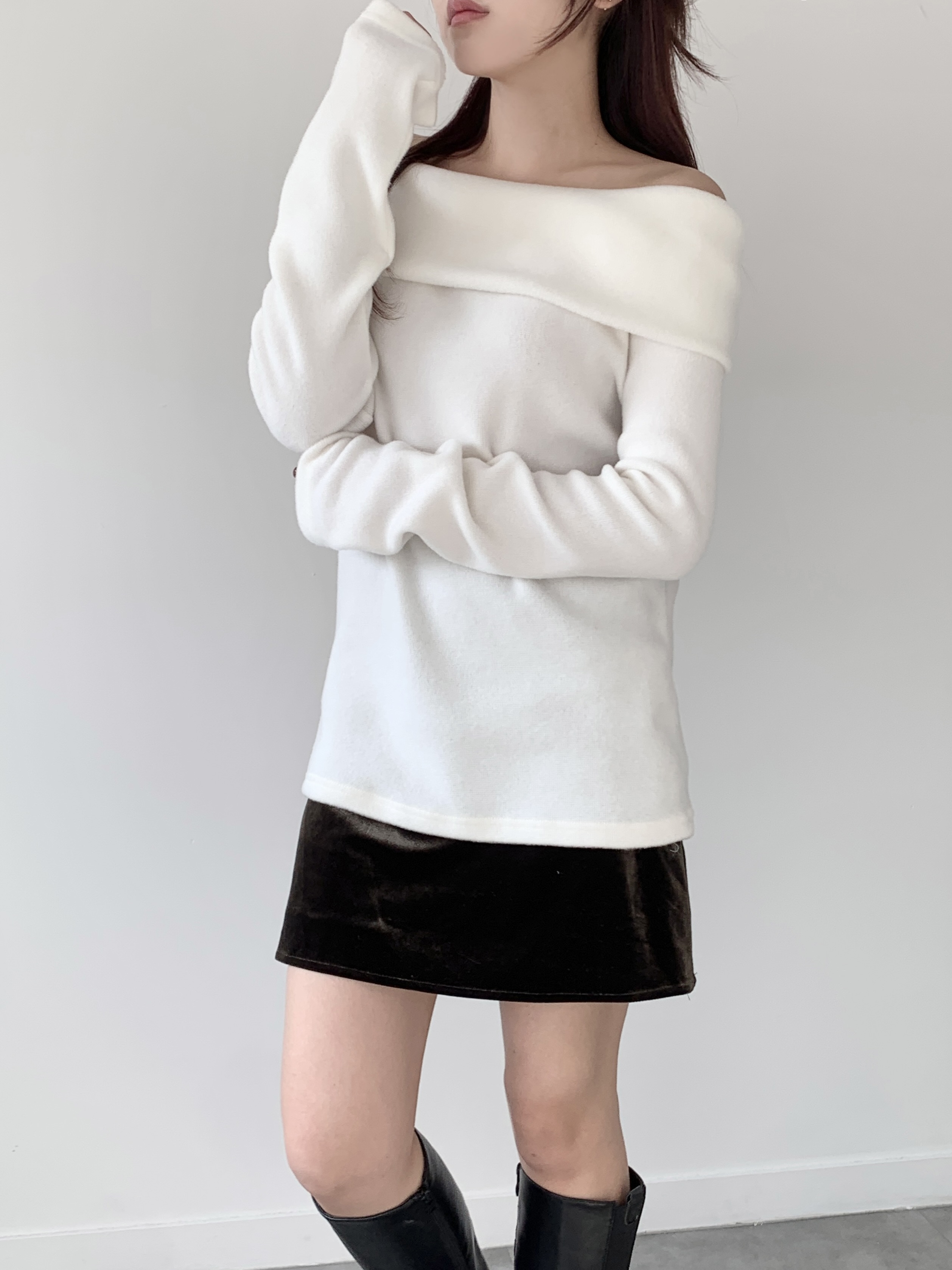 両起毛オフショルロングTシャツ | 詳細画像16