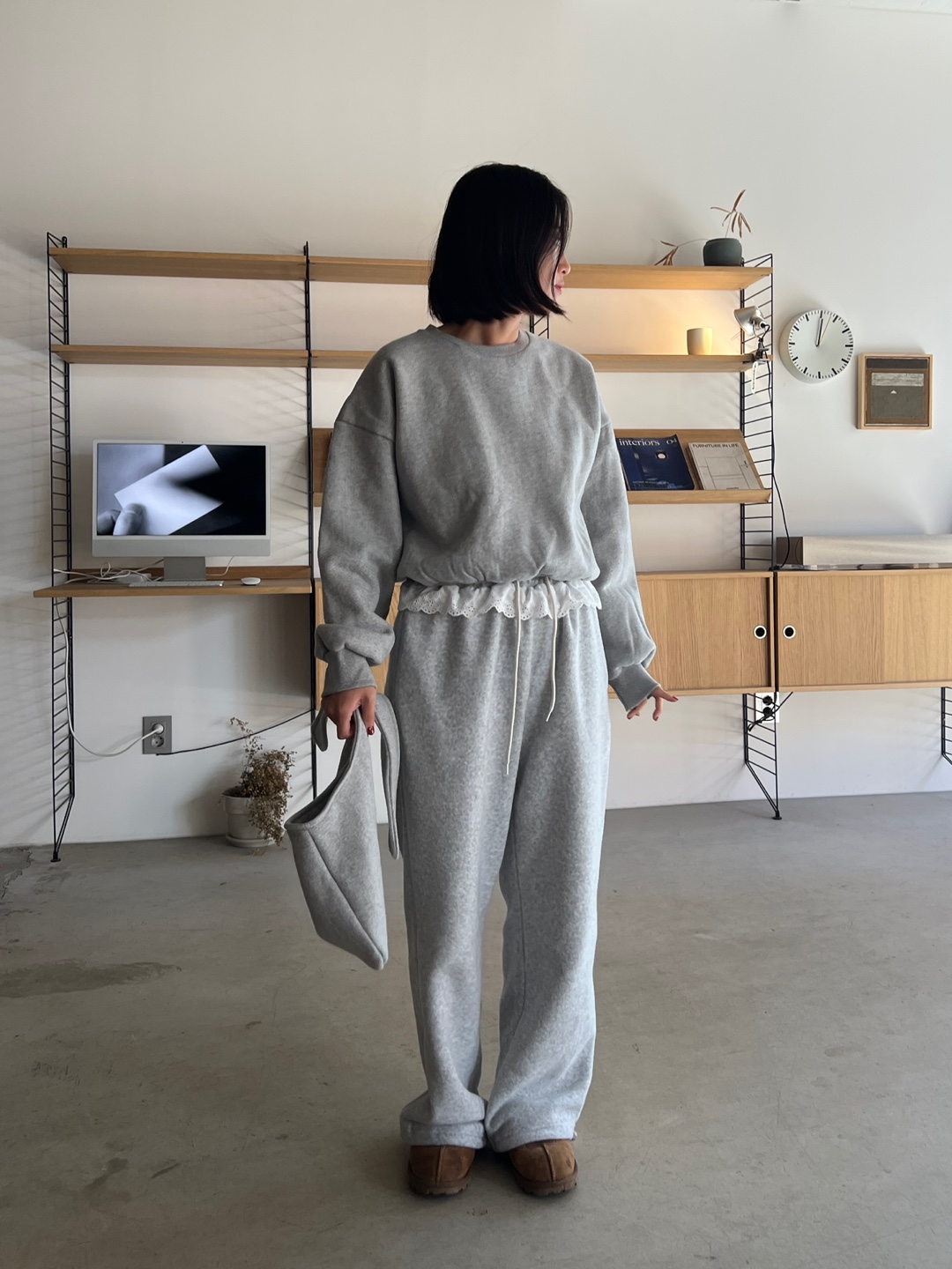 バラクラバ付両起毛クロップドスウェット | 詳細画像10