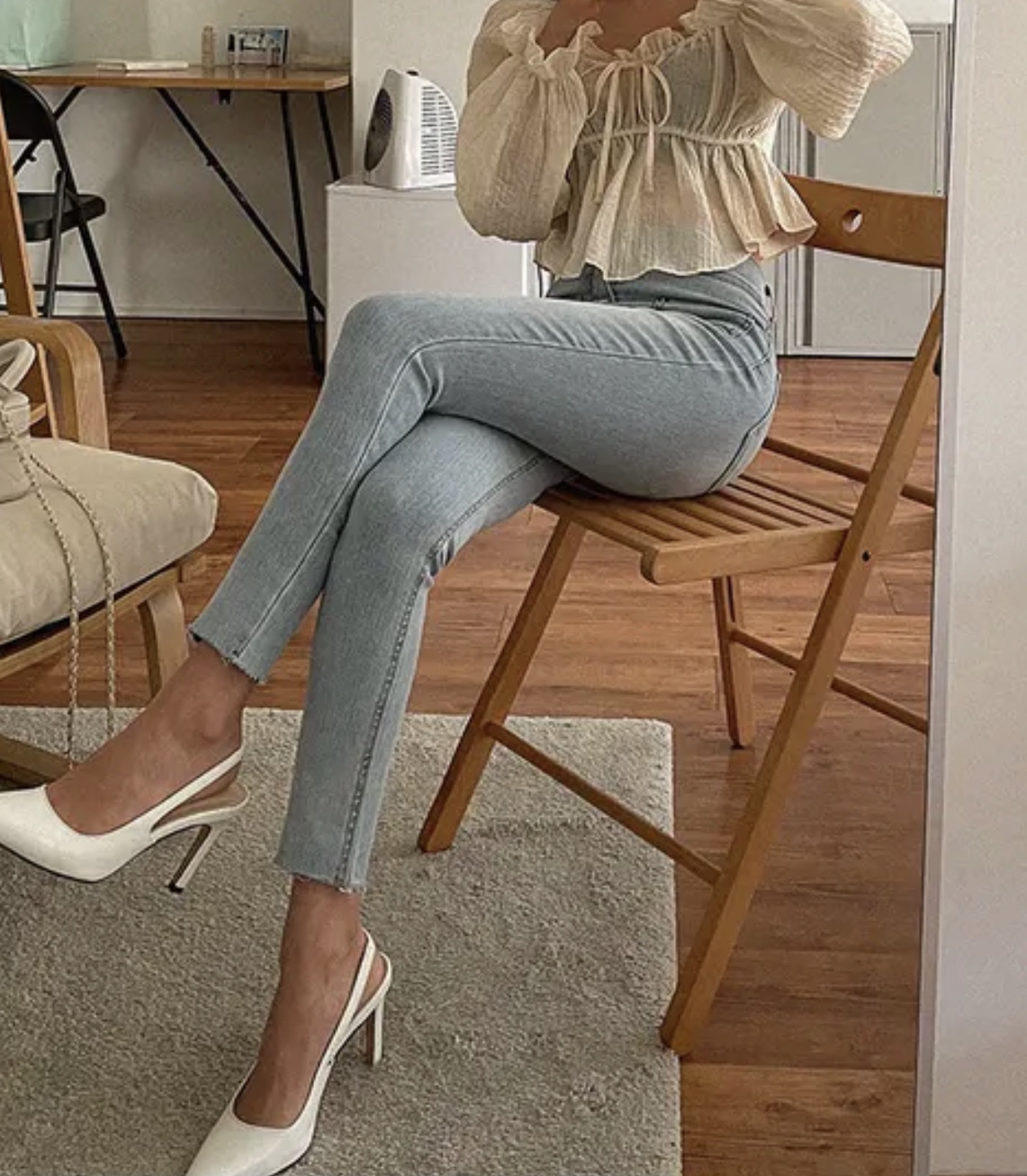 ツーボタンアウトポケモンスキニーデニムパンツ | 詳細画像2