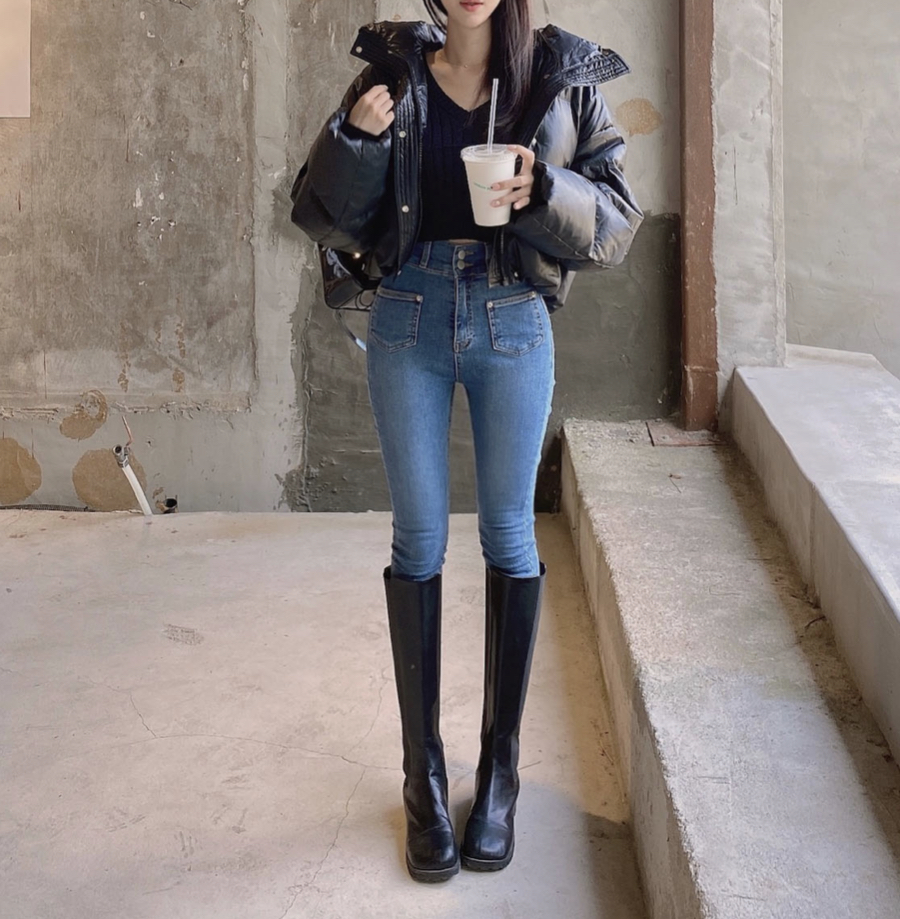 ツーボタンアウトポケモンスキニーデニムパンツ | 詳細画像6