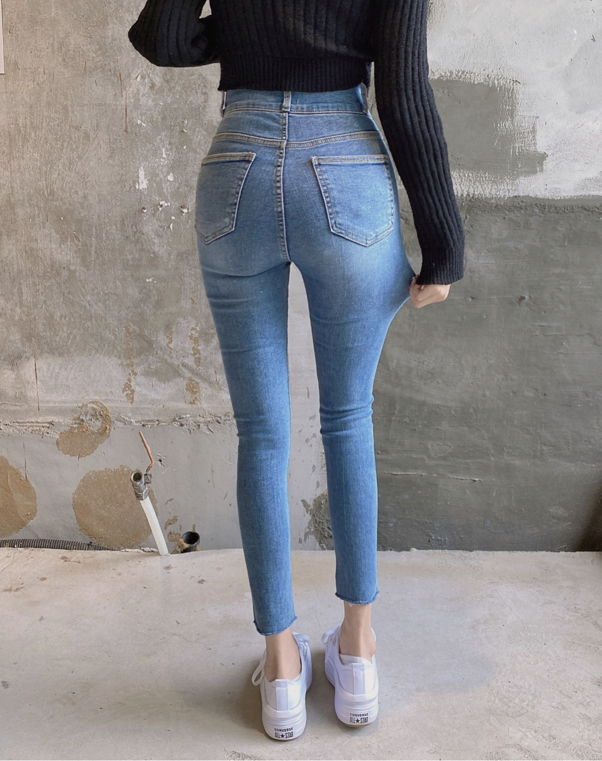 ツーボタンアウトポケモンスキニーデニムパンツ | 詳細画像14