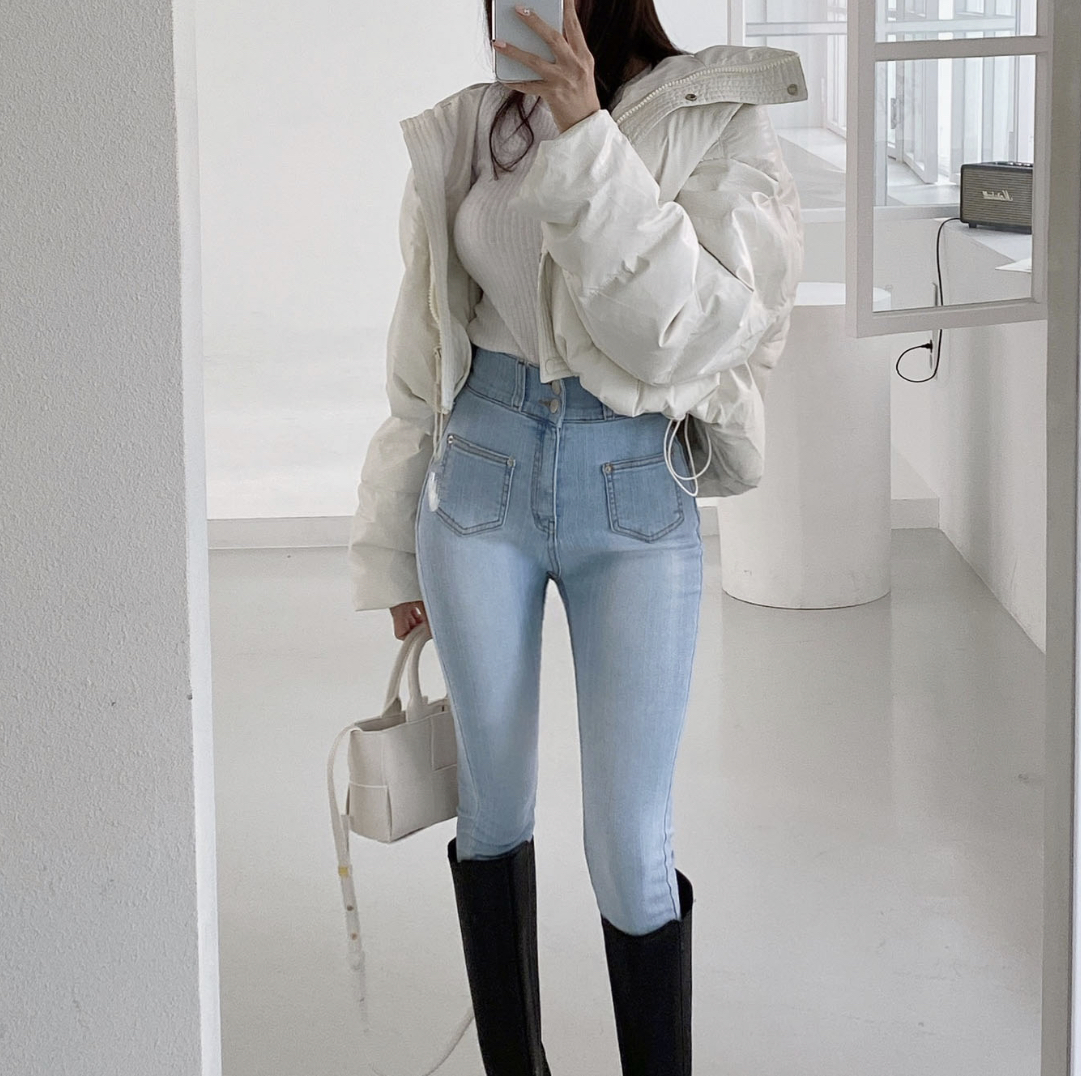 ツーボタンアウトポケモンスキニーデニムパンツ | 詳細画像15