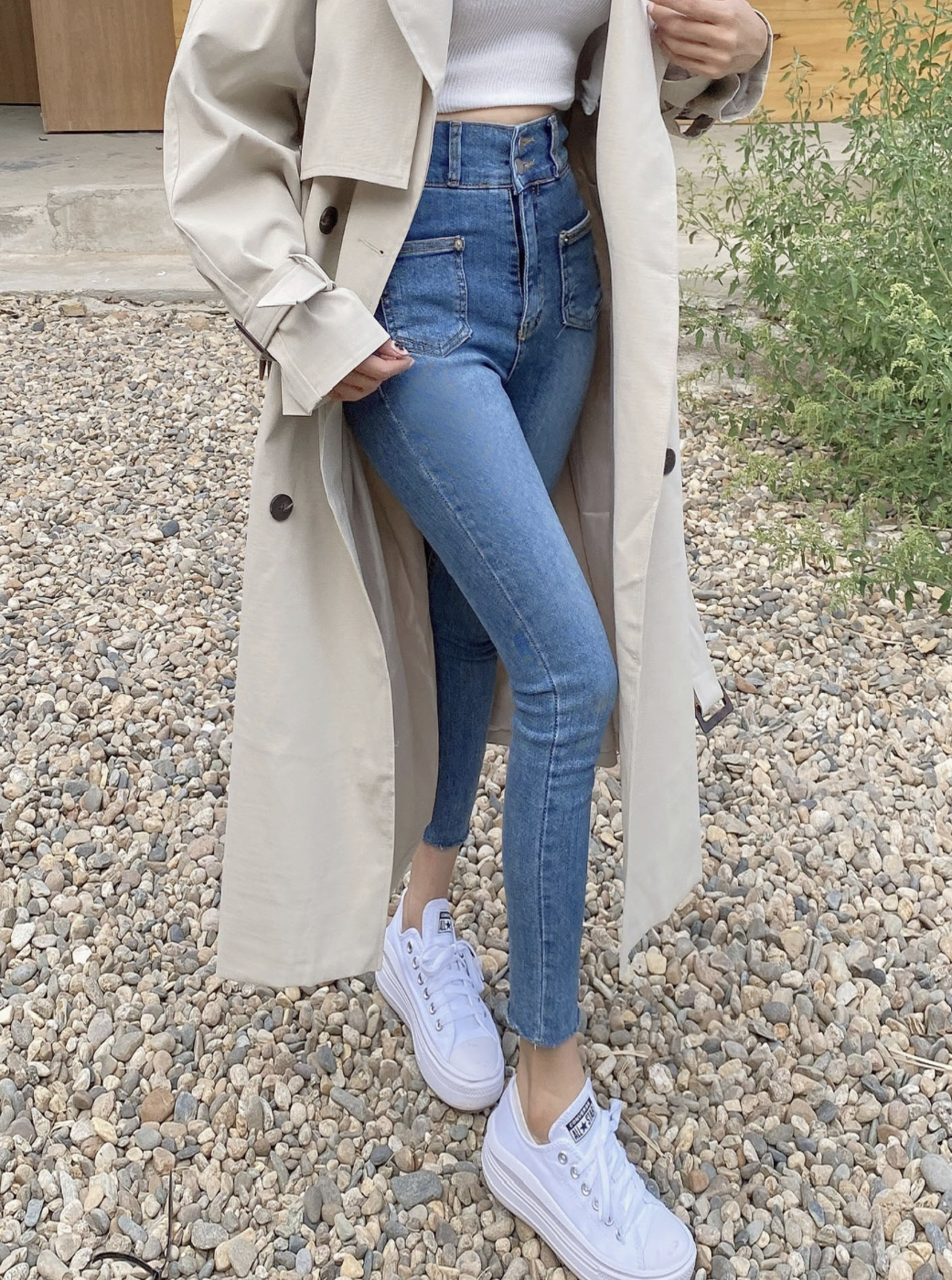 ツーボタンアウトポケモンスキニーデニムパンツ | 詳細画像16