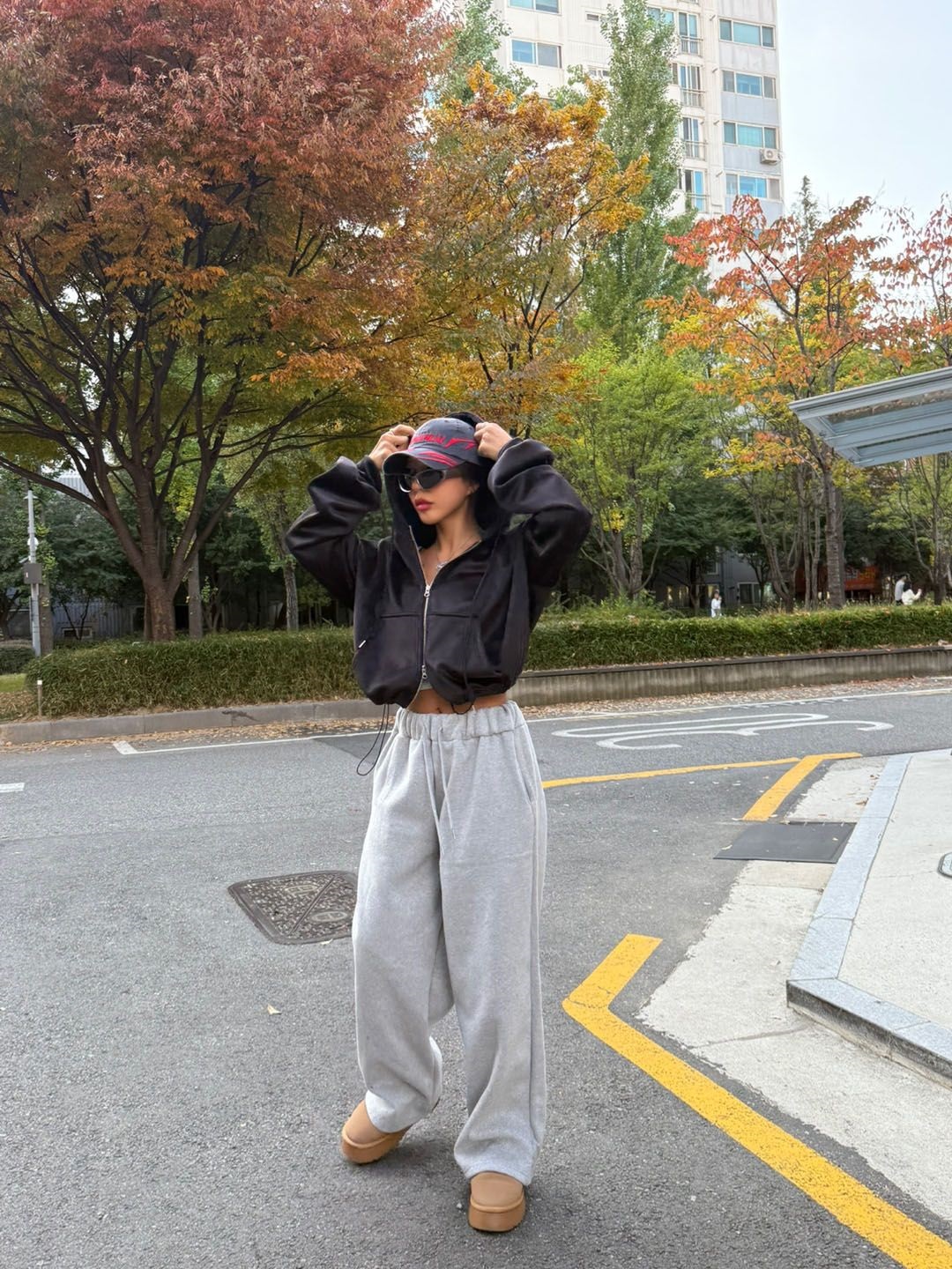 両起毛ドロストスウェットワイドパンツ | レディースファッション通販