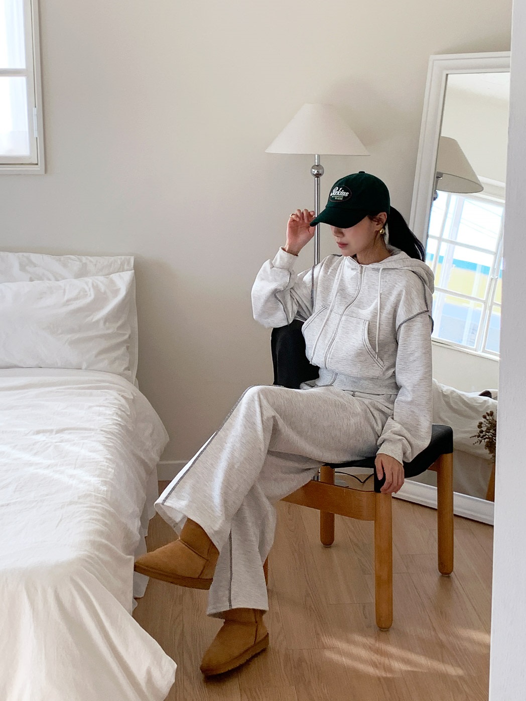 裏起毛ステッチジップパーカー&イージーパンツSET | 詳細画像15