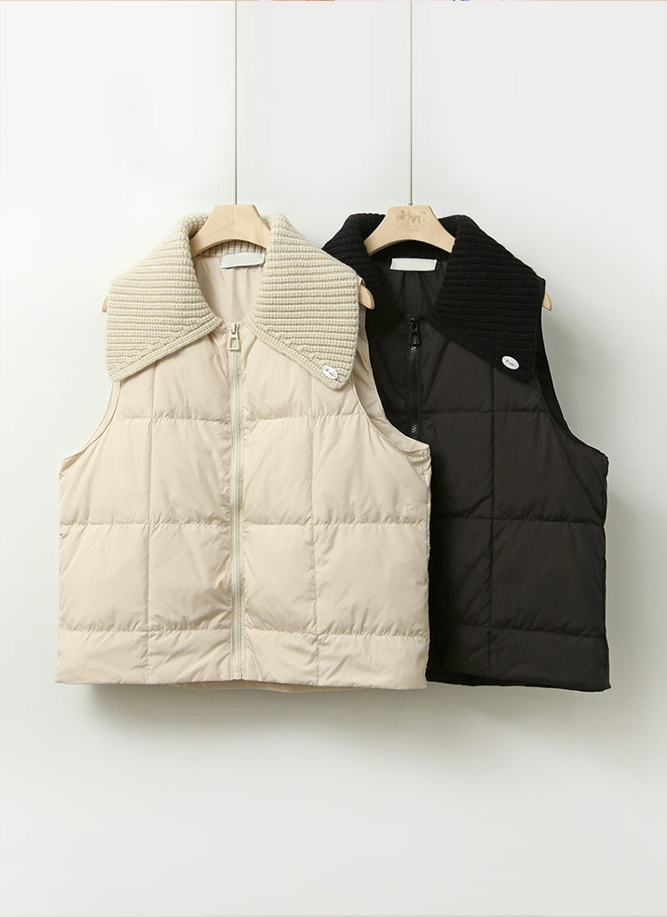 ニットカラーダウンベスト | レディースファッション通販 - DHOLIC