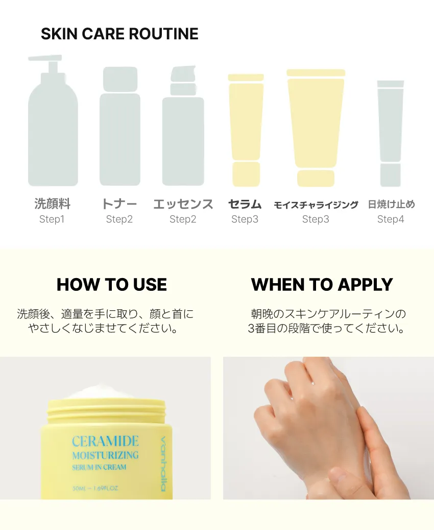 [バンハラ] セラミドモイスチャライジングセラムインクリーム | 詳細画像14