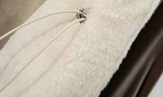 ケープ付エコファーカラードローコードレザー調ジャンパー | 詳細画像14