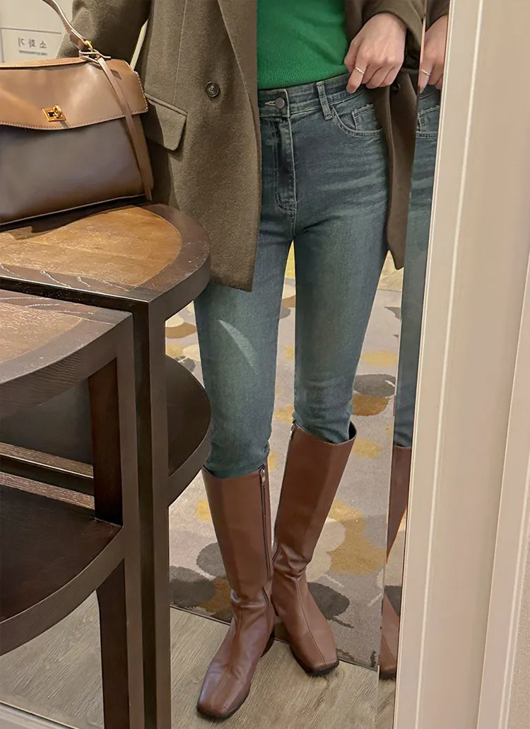 シークレットゴムスキニーデニムパンツ | ODE | 詳細画像1