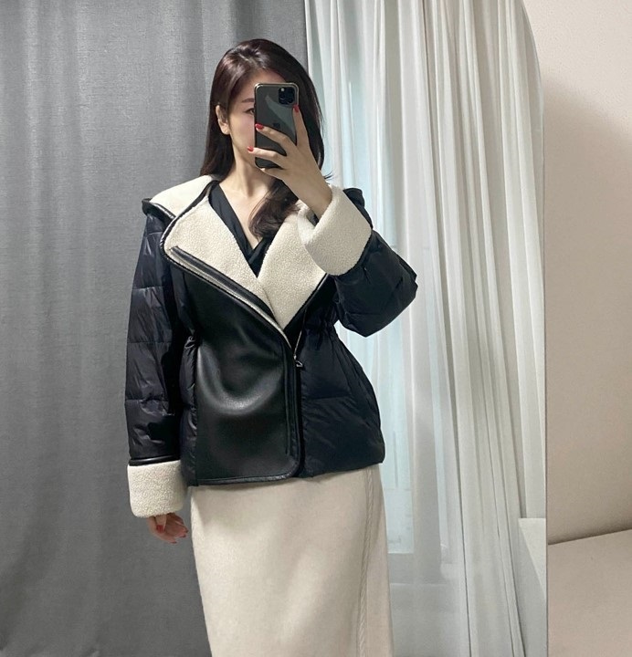 ベルト付ボア裏地ドローコードカラーフードダウンジャンパー | 詳細画像2