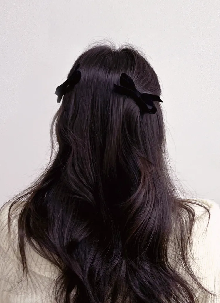 ベロアリボンヘアピン2SET | thenoble | 詳細画像1