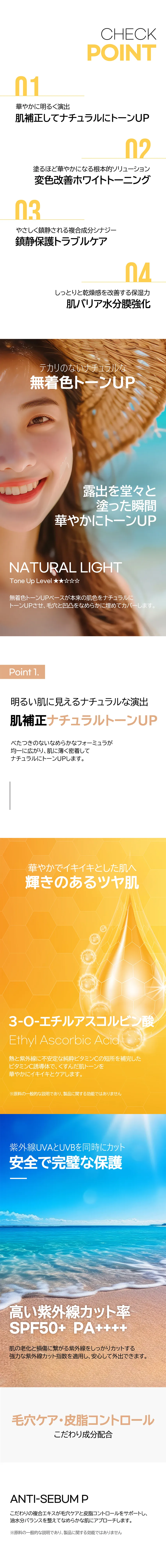 [ボディアンス] パーフェクトカバーホワイトトーニングトーンアップサンローション | 詳細画像3