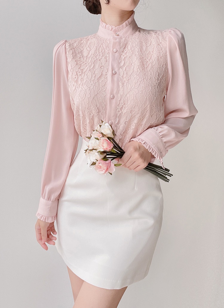 美品✨マイラン オフショルダーブラウス リネン フリル袖 グリーン