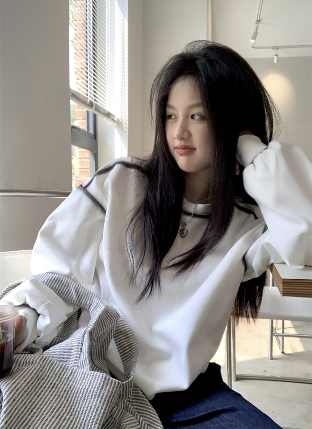 ペイント配色ラインルーズスウェット | 詳細画像2