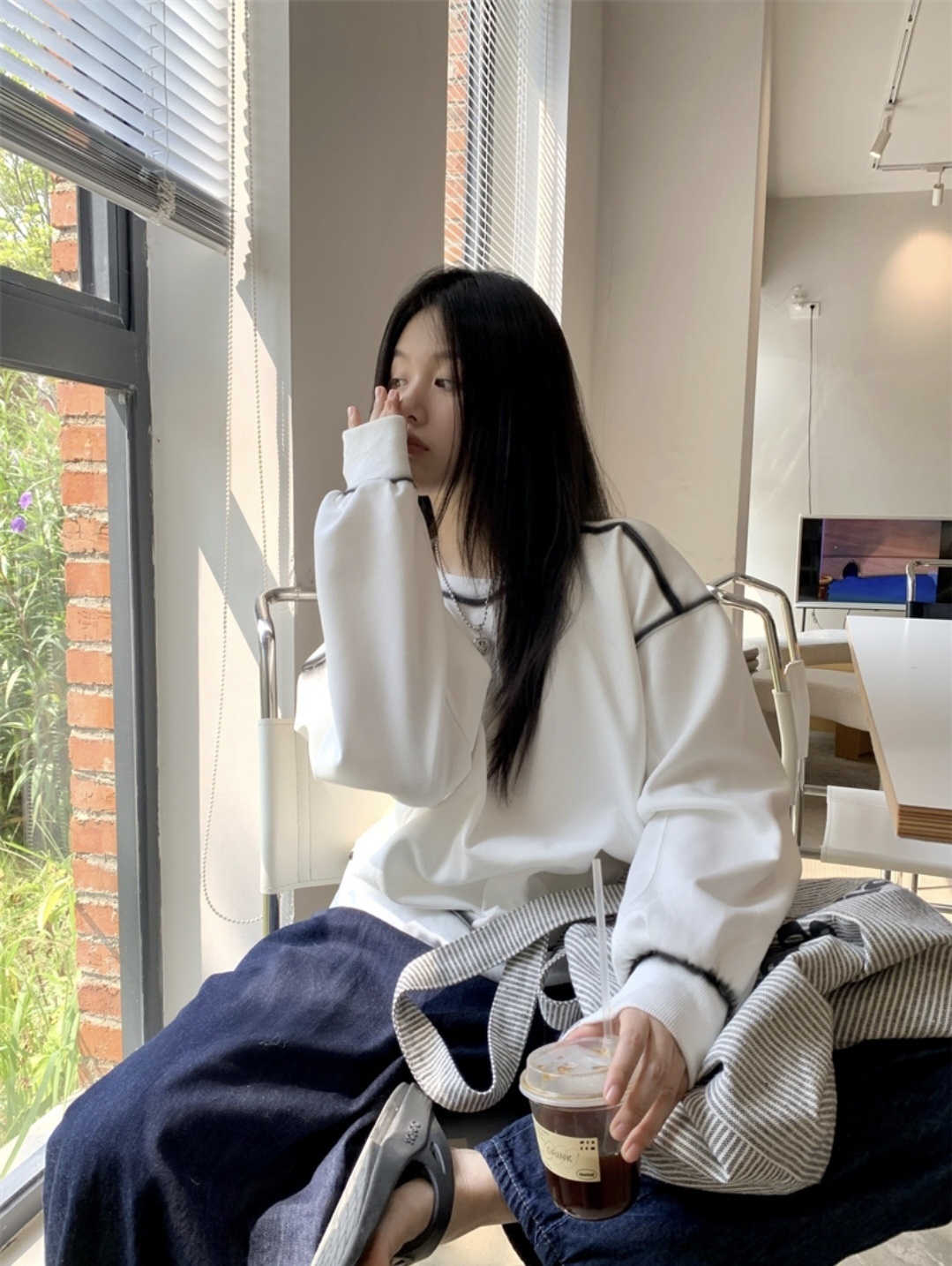 ペイント配色ラインルーズスウェット | 詳細画像6