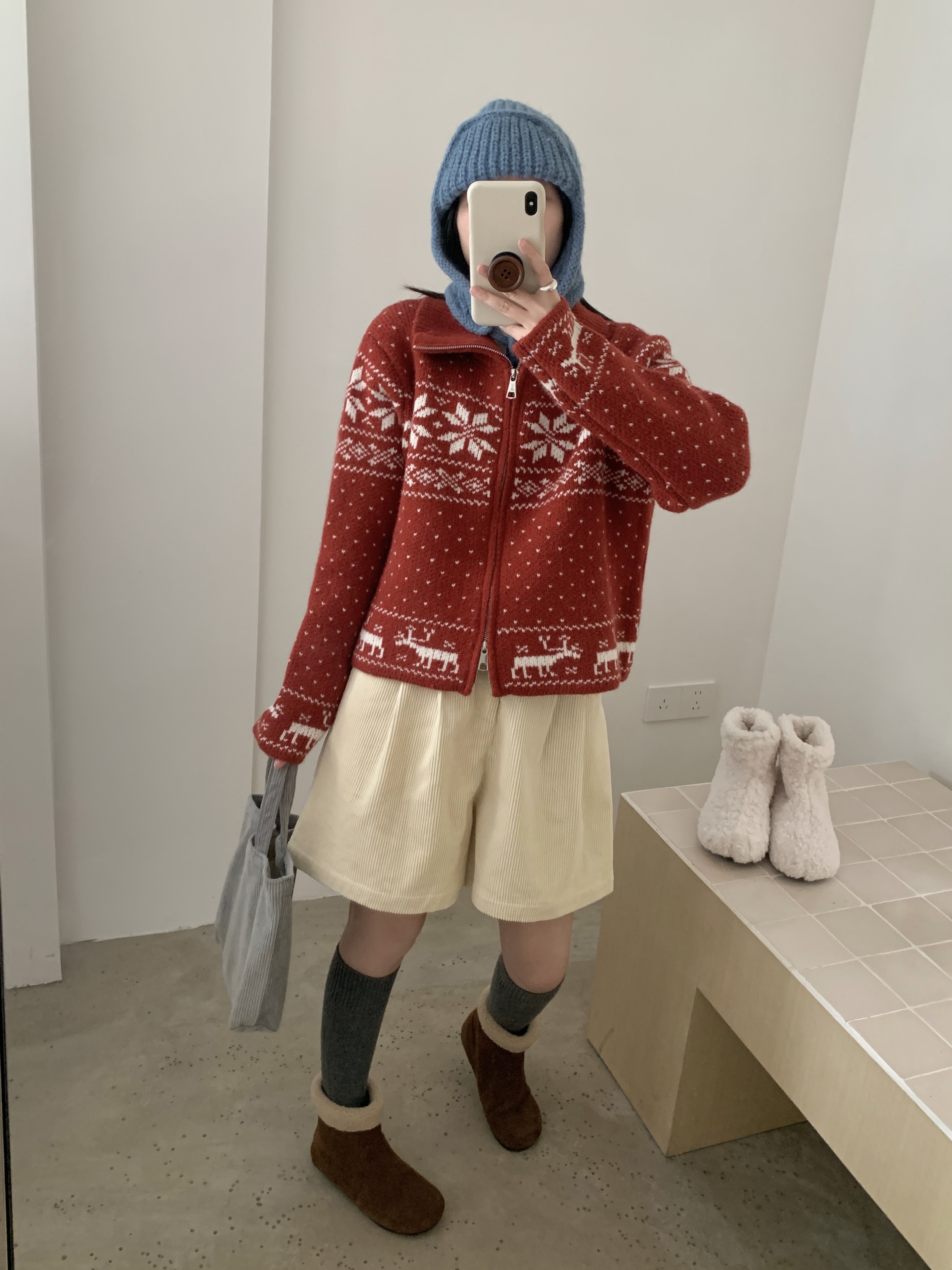 2WAYダブルジップノルディックカーディガン | 詳細画像12