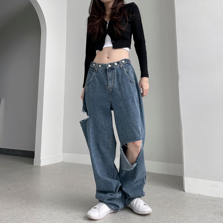 ボタンフライワイドデニムパンツ｜ファッション通販のSTRIPE CLUB