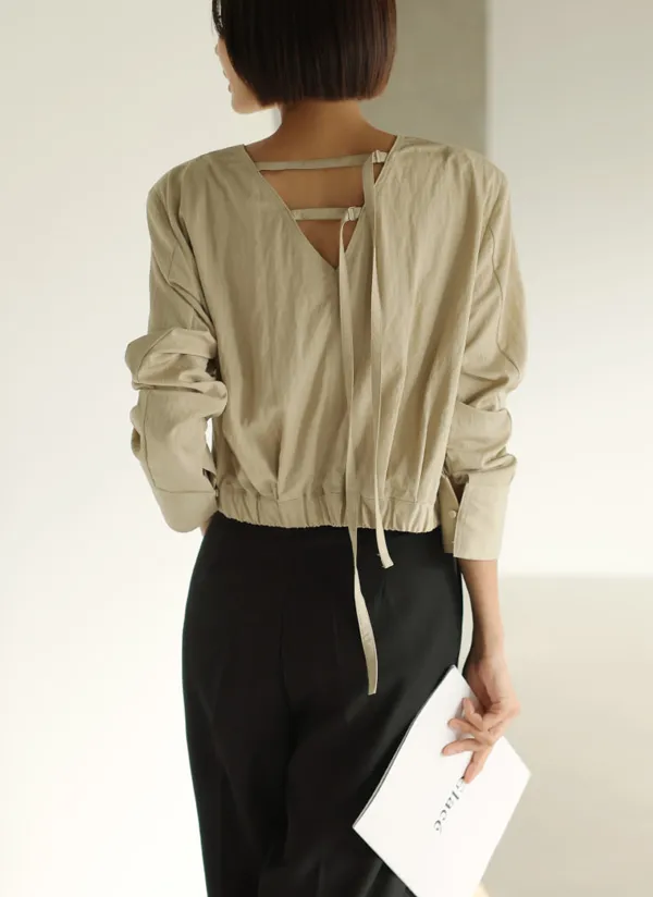 バックダブルベルトブラウス | aboutsome | 詳細画像1