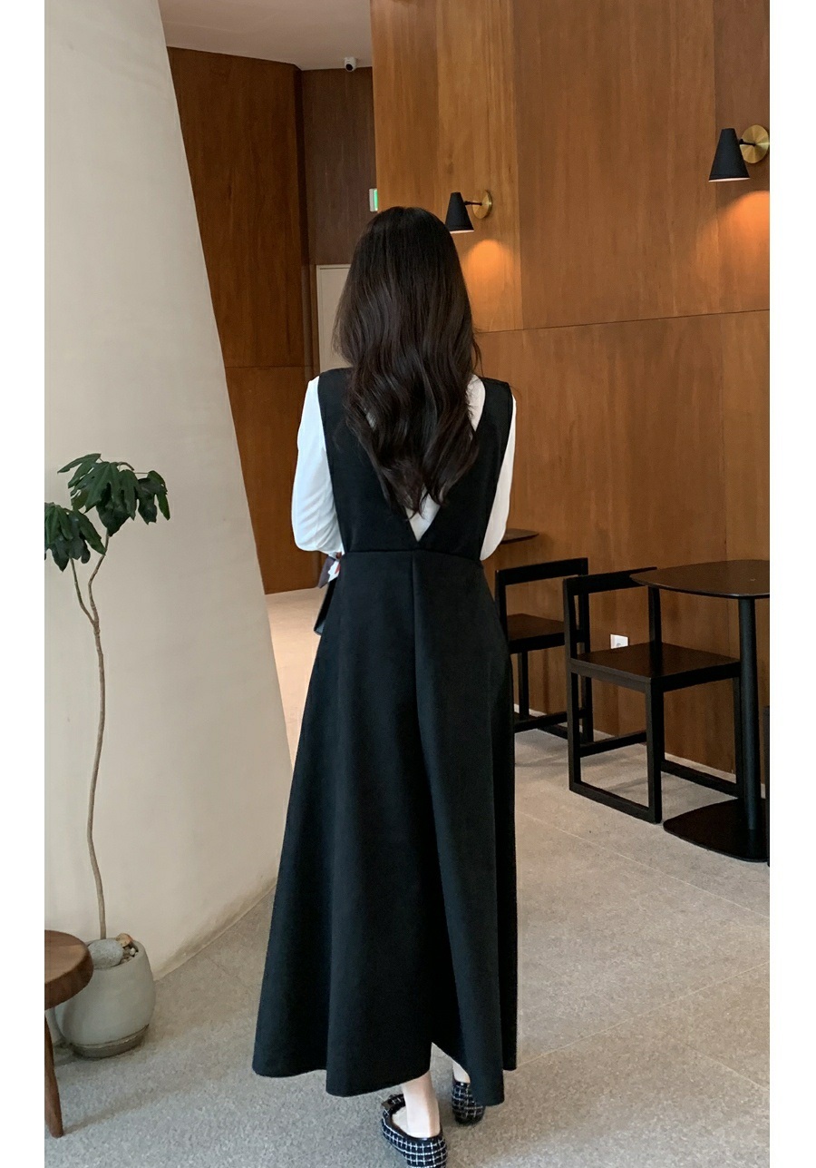 長袖Tシャツ&スエード調VネックノースリワンピースSET | 詳細画像16