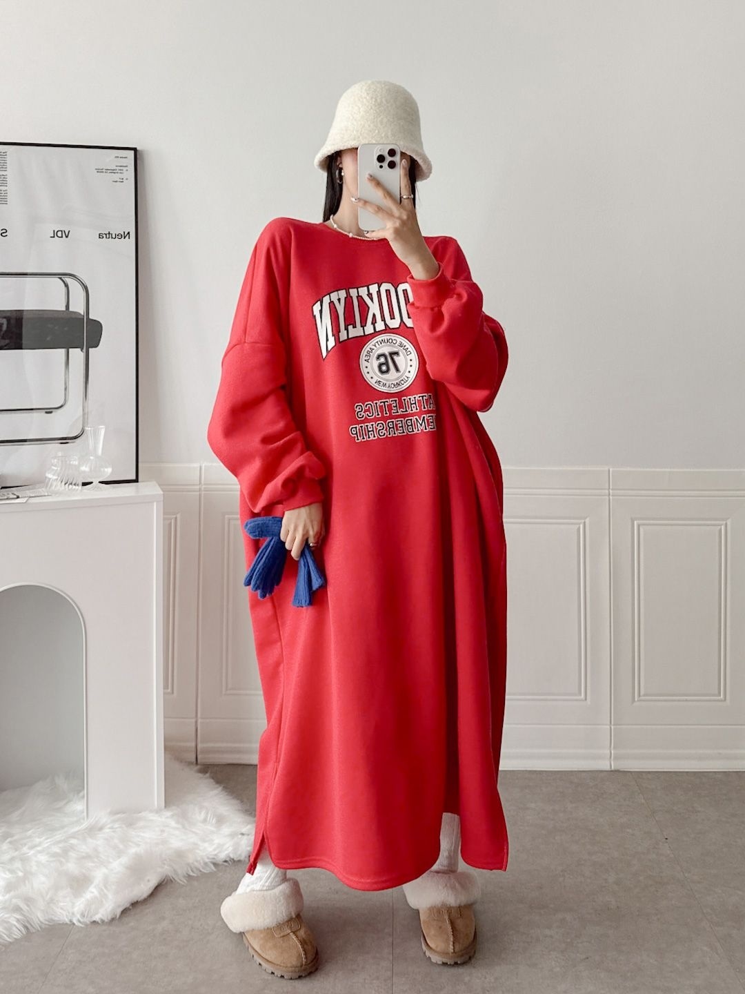 裏起毛BROOKLYNスリットスウェットワンピース | レディース