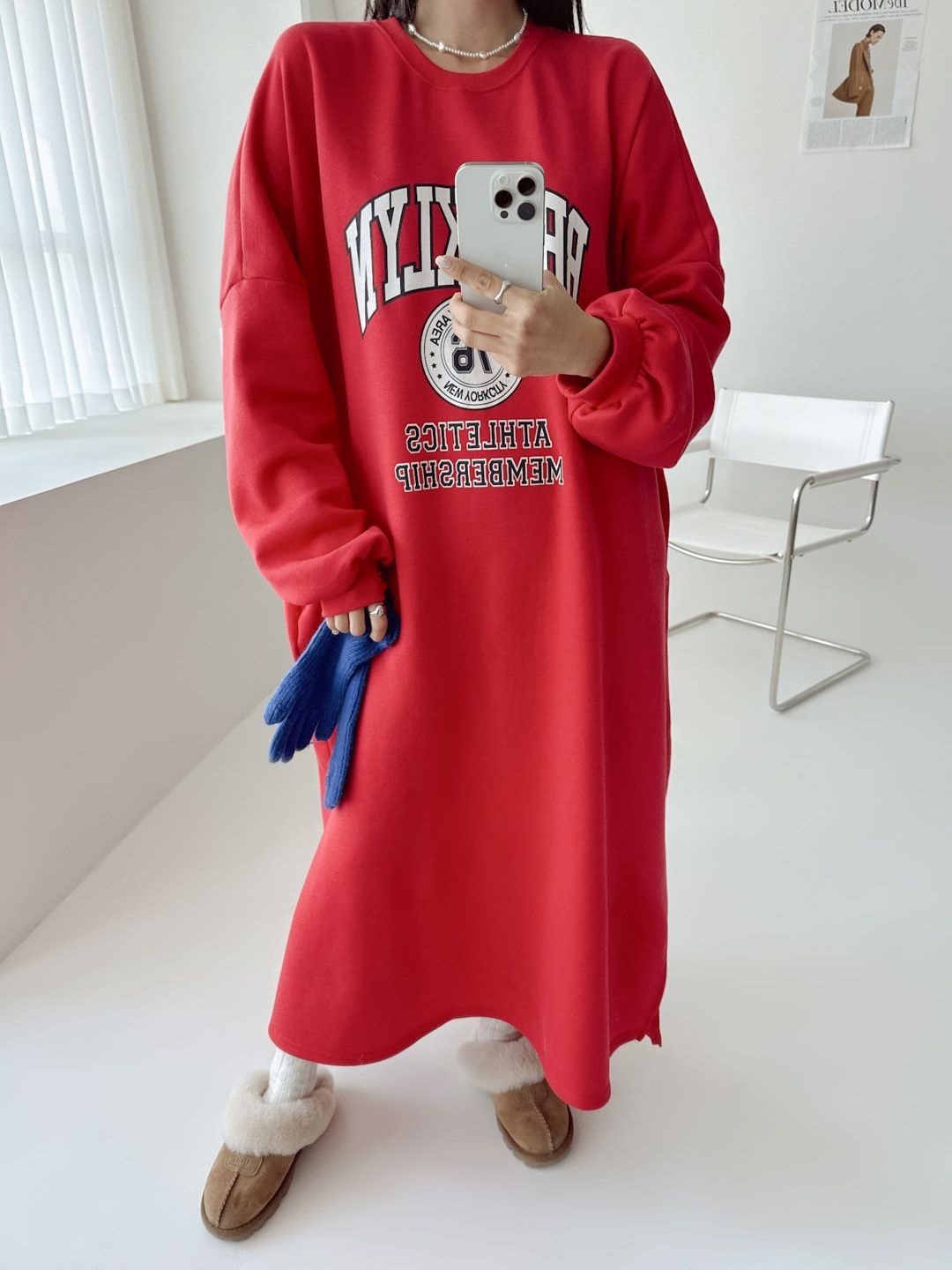 裏起毛BROOKLYNスリットスウェットワンピース | 詳細画像18