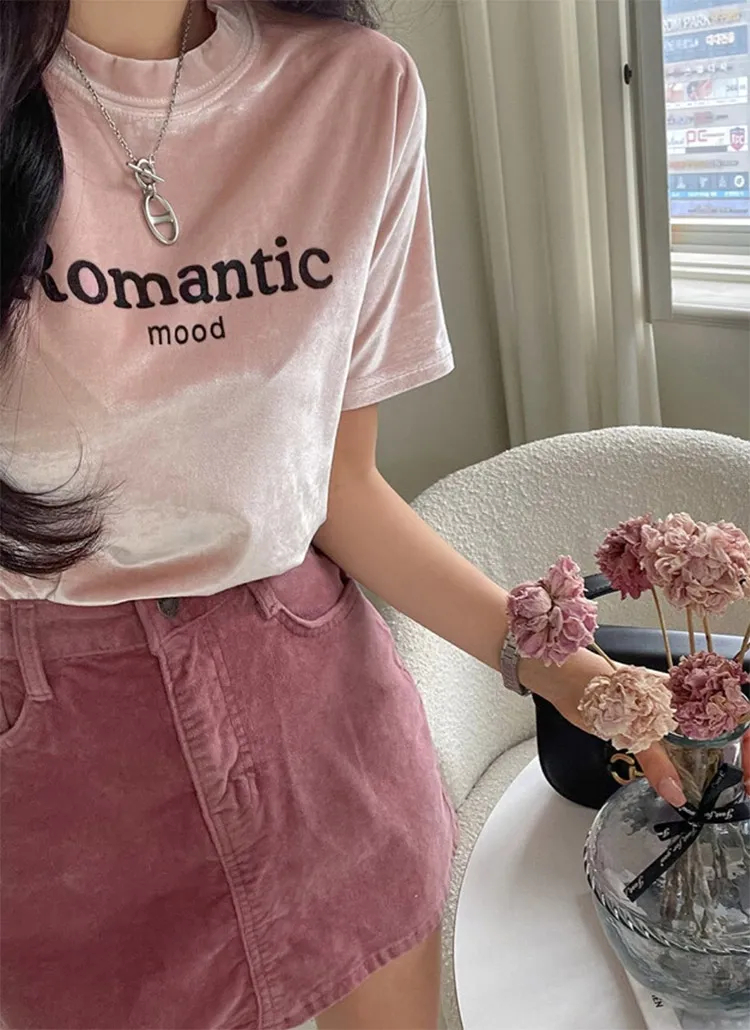 Romanticロゴベロア半袖Tシャツ | 詳細画像1