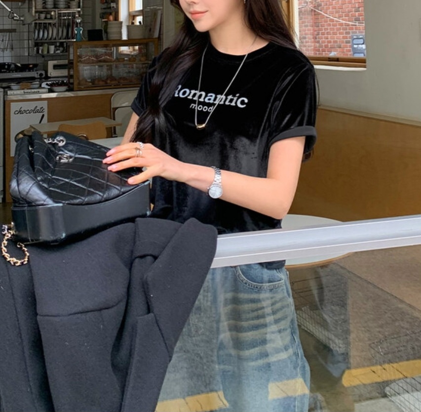 Romanticロゴベロア半袖Tシャツ | 詳細画像5