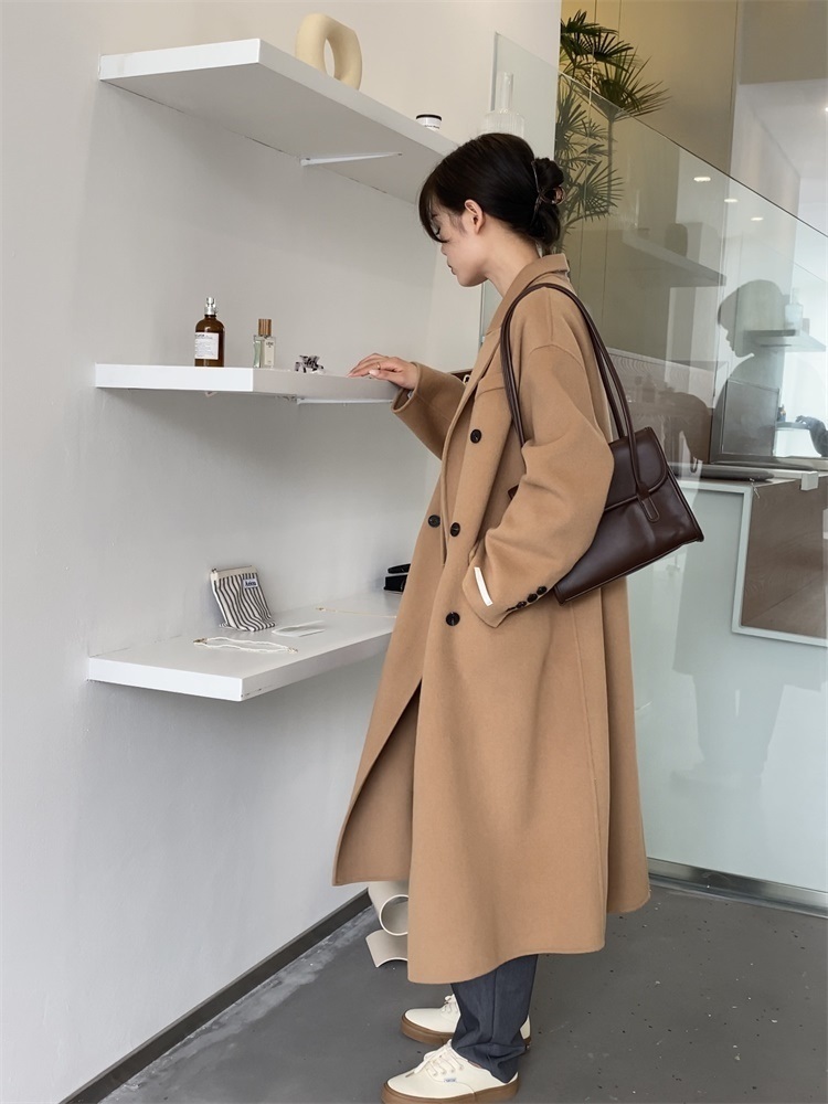 ウールダブルブレストロングコート | 詳細画像14