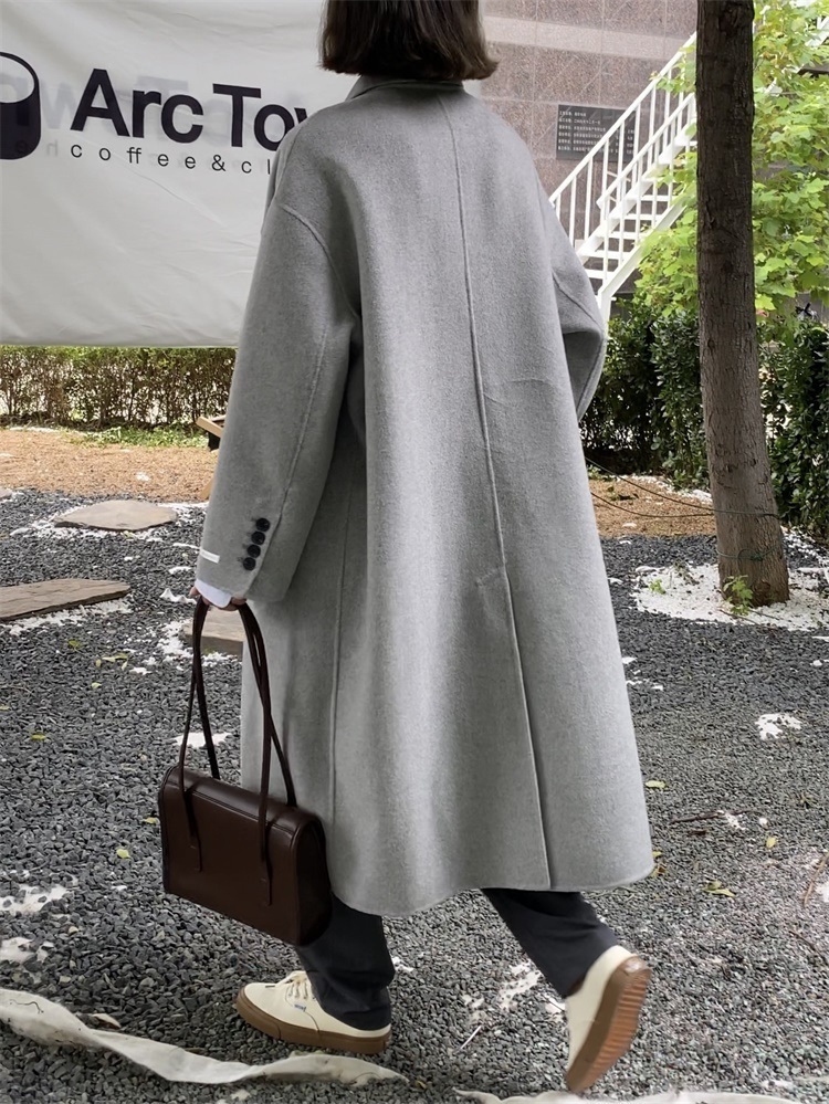 ウールダブルブレストロングコート | 詳細画像10