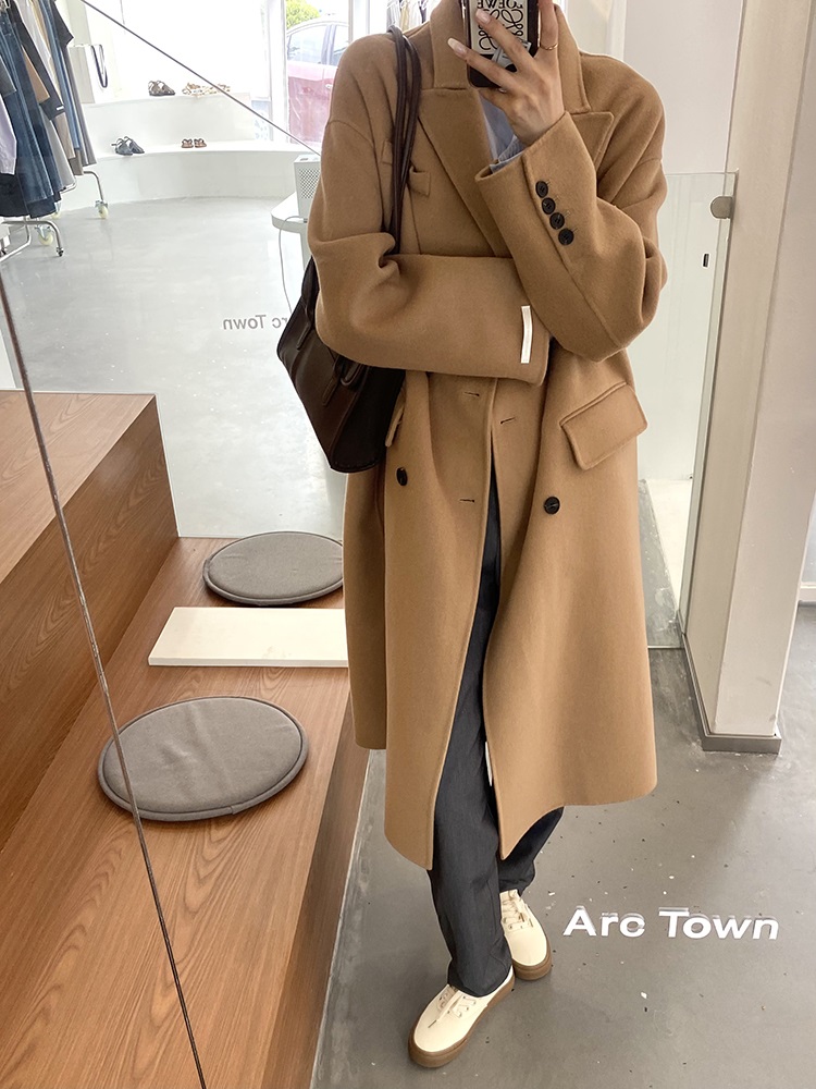 ウールダブルブレストロングコート | 詳細画像13