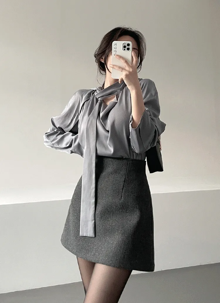 スカーフネックドレープブラウス | ganadaran | 詳細画像1