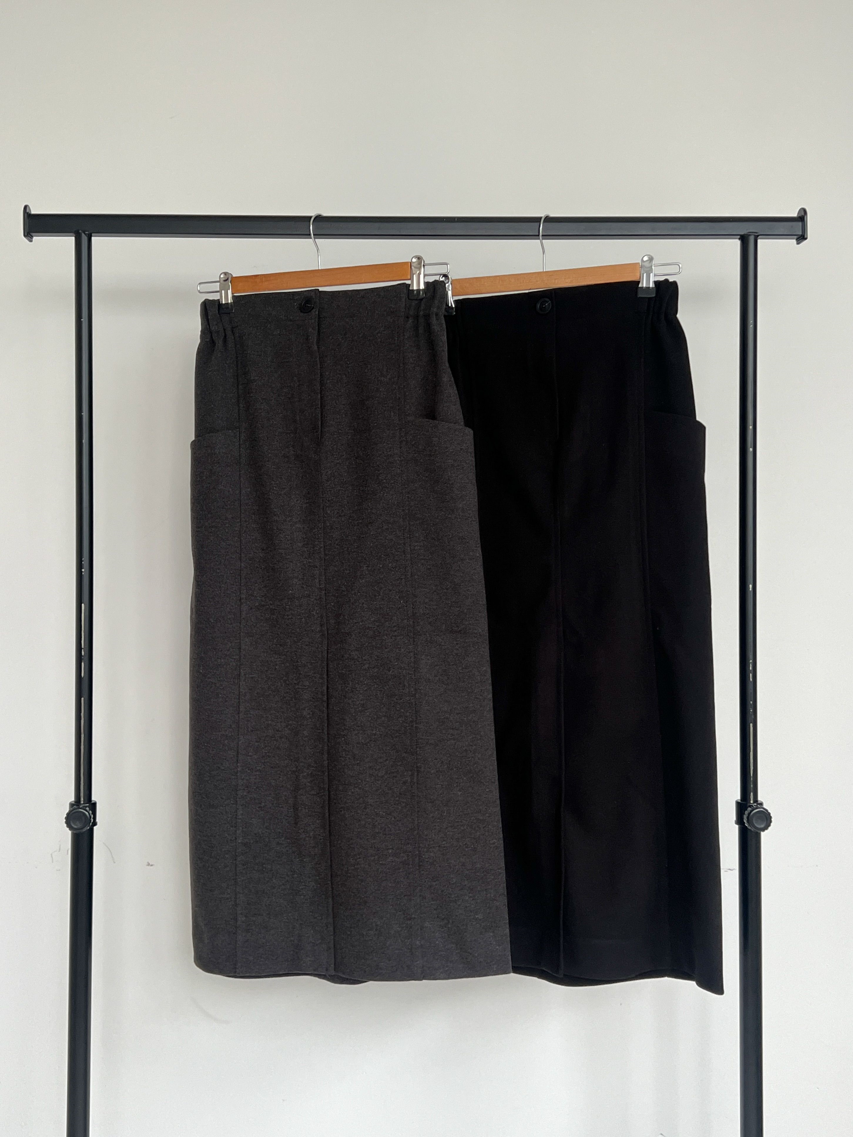 メルトンタッチポケットスリットIラインスカート | 詳細画像11