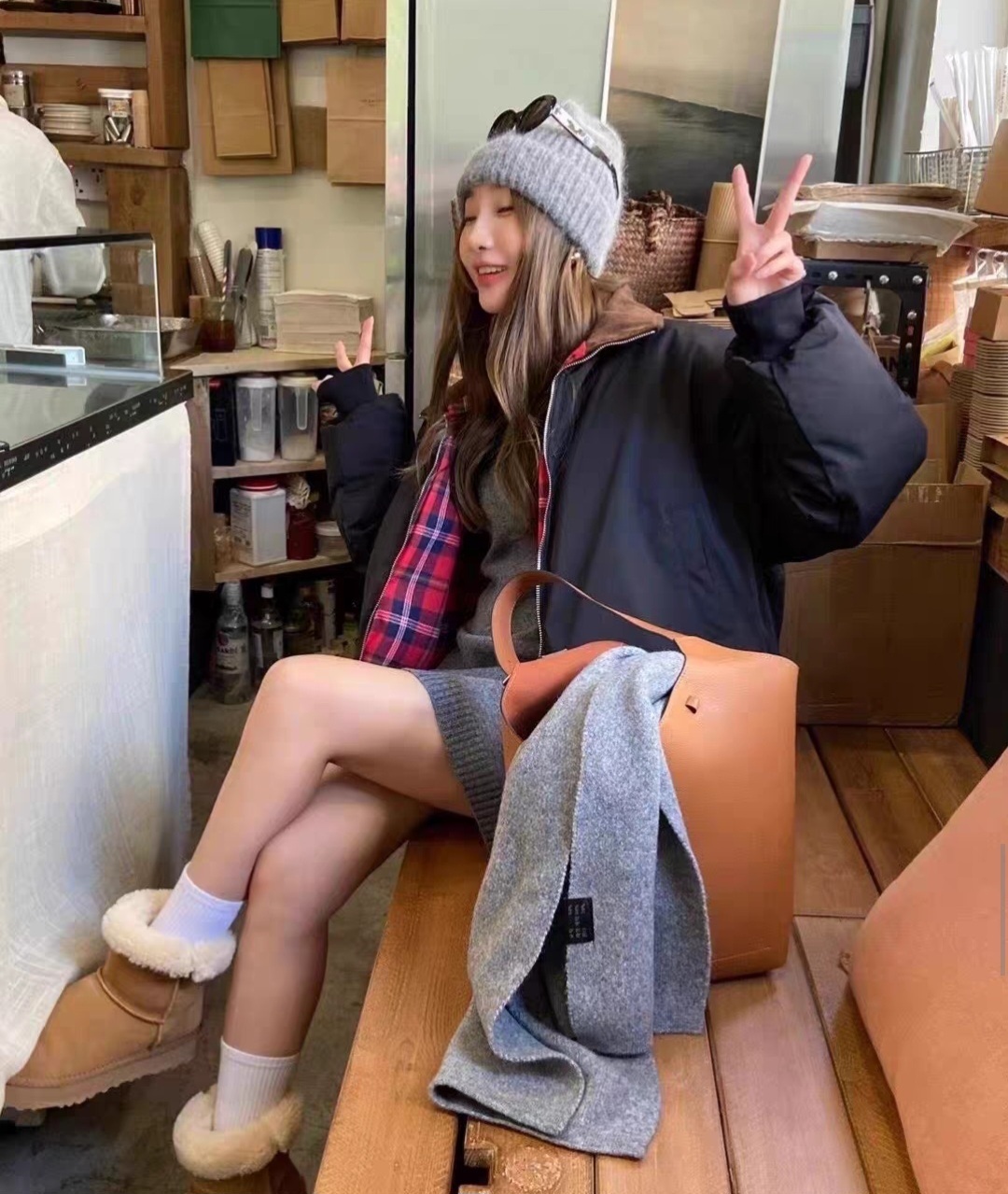 2WAYリバーシブルチェック中綿ジャンパー | 詳細画像6