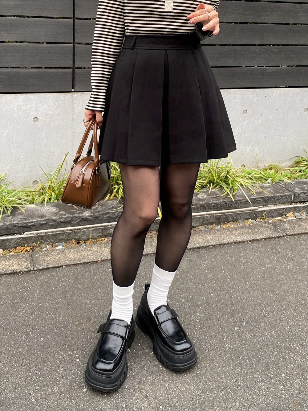 ベルト付パンツ裏地ミニプリーツスカート | 詳細画像2