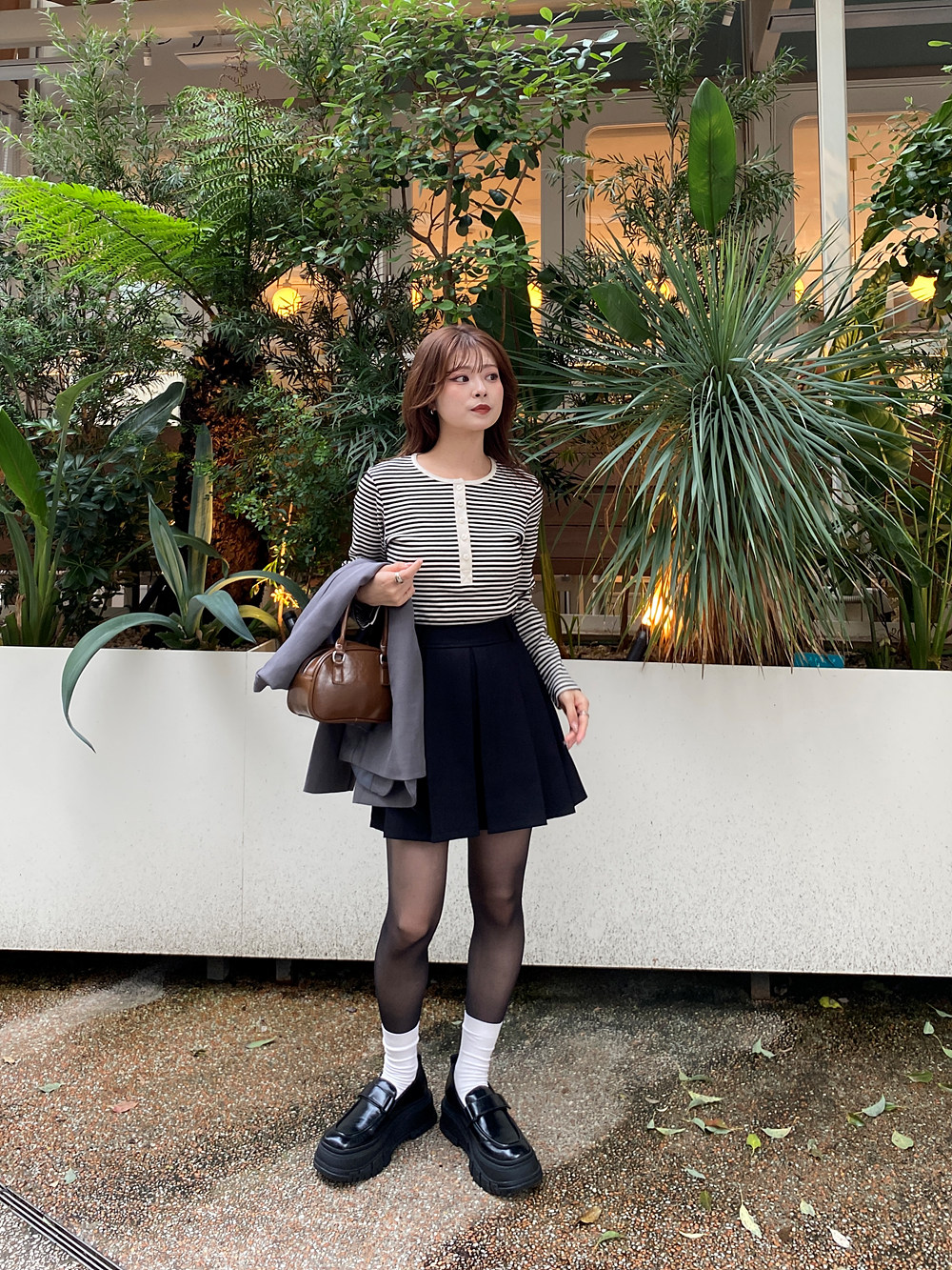 ベルト付パンツ裏地ミニプリーツスカート | 詳細画像14