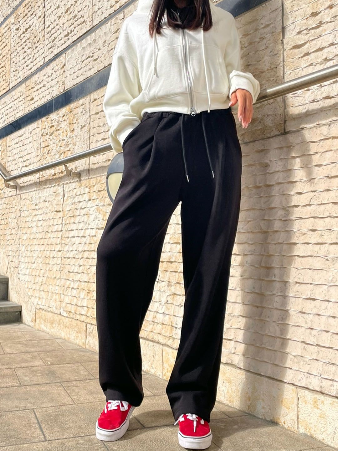 エコファー裏地ドロストタックスウェットパンツ | 詳細画像18