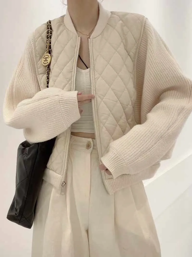 ニットスリーブキルティングブルゾンジャンパー | 詳細画像1