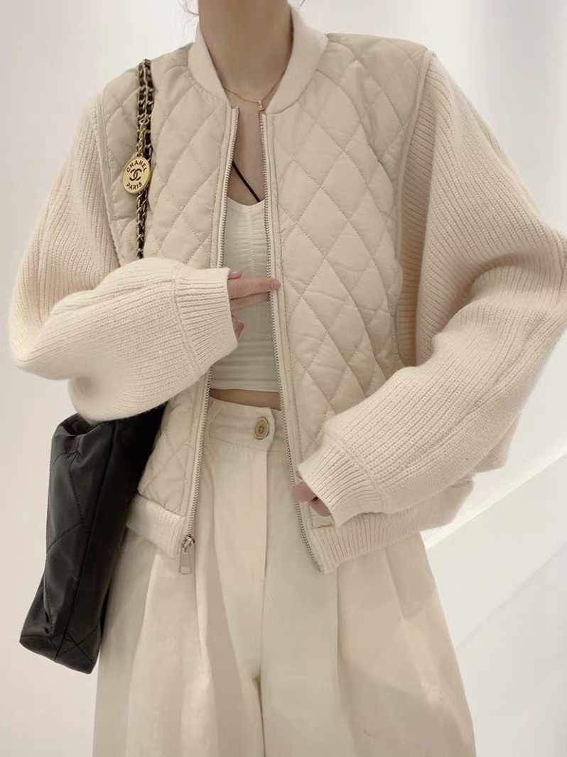 ニットスリーブキルティングブルゾンジャンパー | 詳細画像5