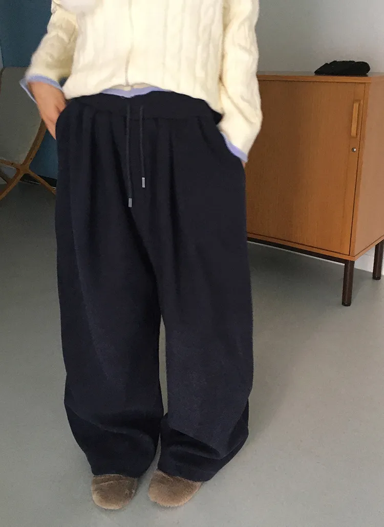 裏起毛ドロストタックコーデュロイワイドパンツ | WONDERWONDER | 詳細画像1