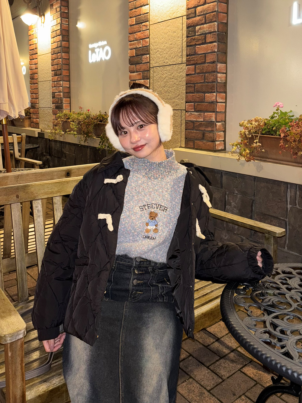 ベア刺繍ポイントハーフネックニット | 詳細画像5