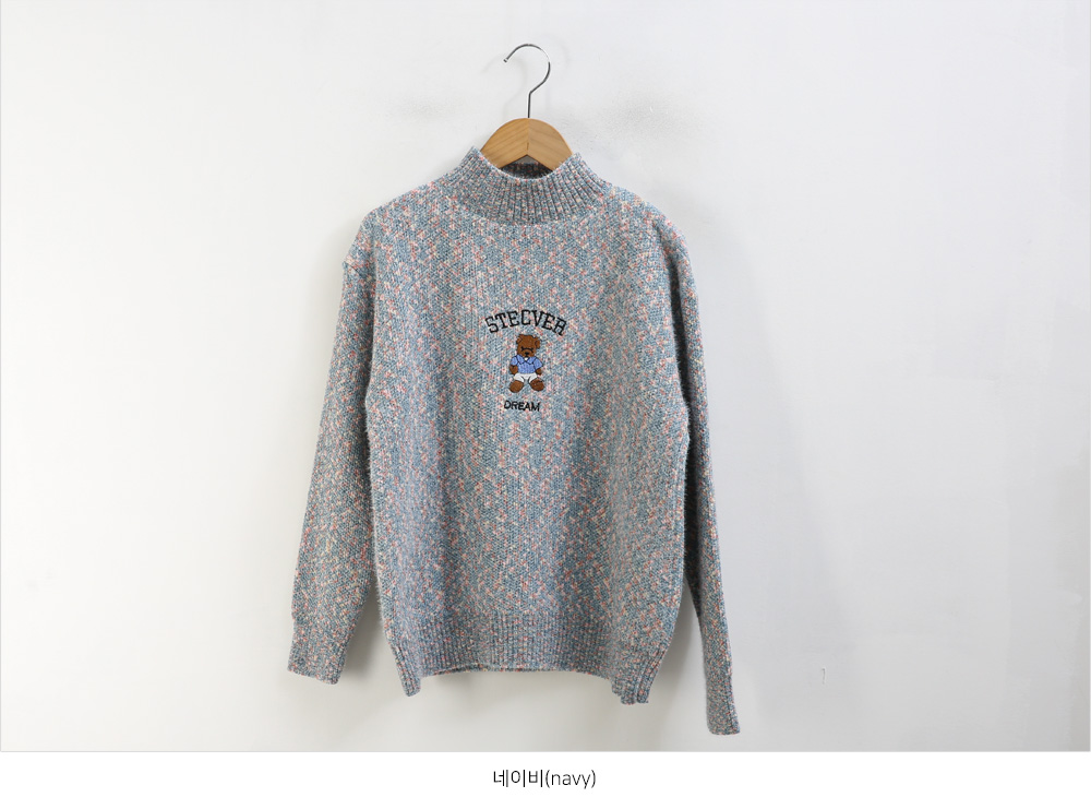 ベア刺繍ポイントハーフネックニット | 詳細画像26