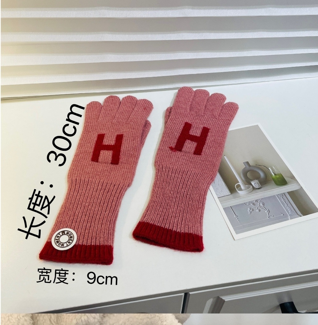 *スマホ対応*ウール混Nロゴ配色ニット手袋 | 詳細画像9