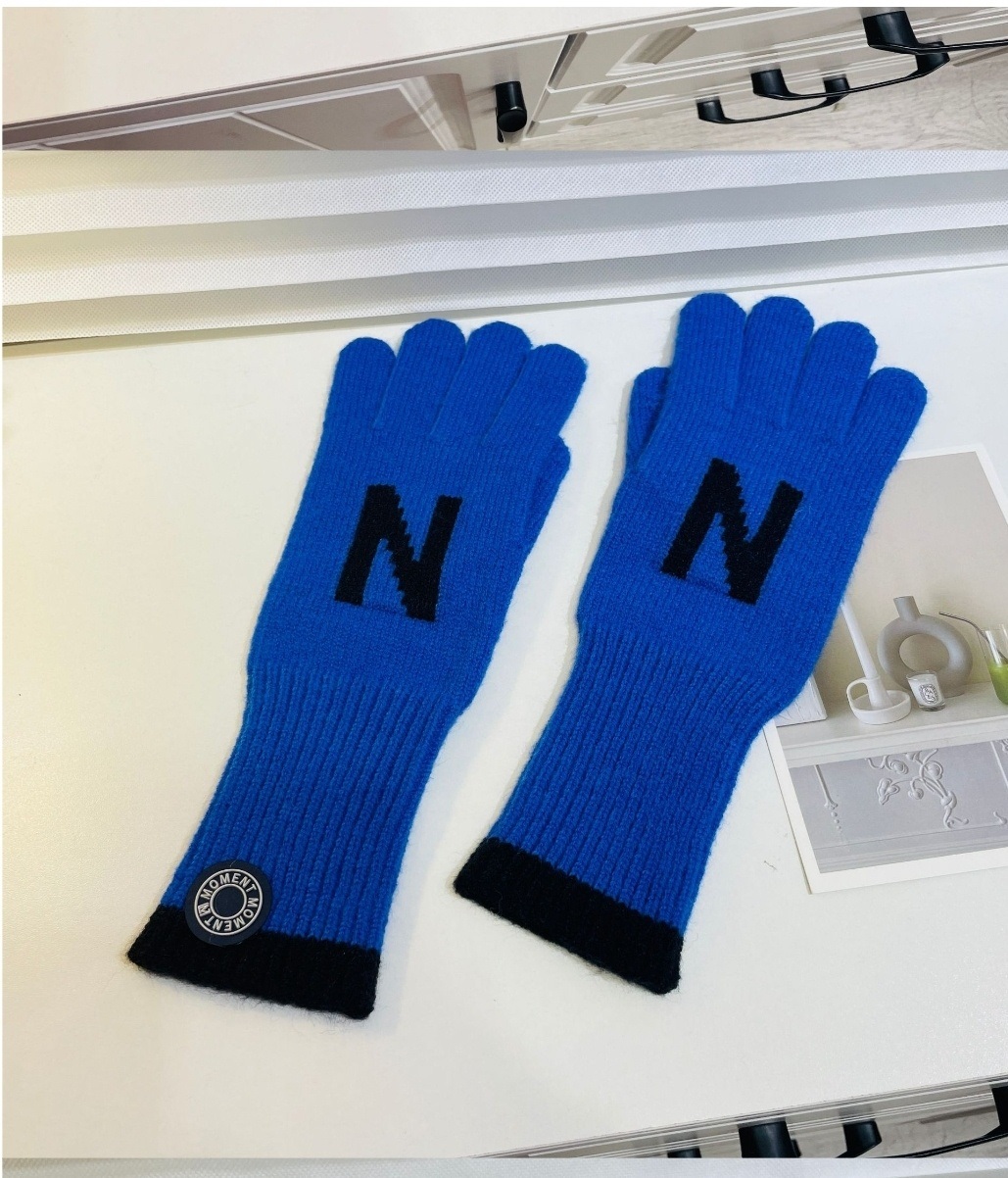 *スマホ対応*ウール混Nロゴ配色ニット手袋 | 詳細画像13