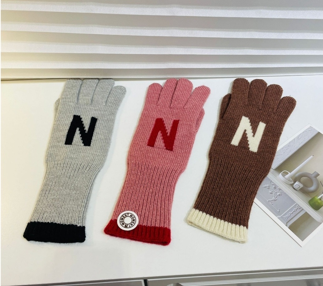 *スマホ対応*ウール混Nロゴ配色ニット手袋 | 詳細画像14