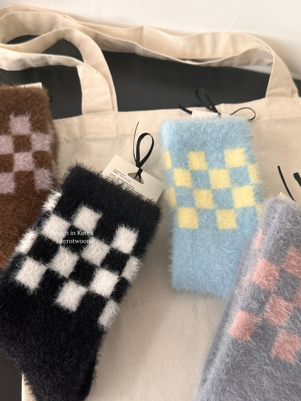 アンゴラ混ブロックチェックソックス | 詳細画像5